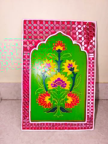 Hand painted mirror work Jharokha
