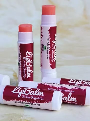 Beetroot and Geranium lip balm