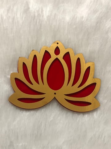 Handcrafted Hard Lotus Rangoli Patch