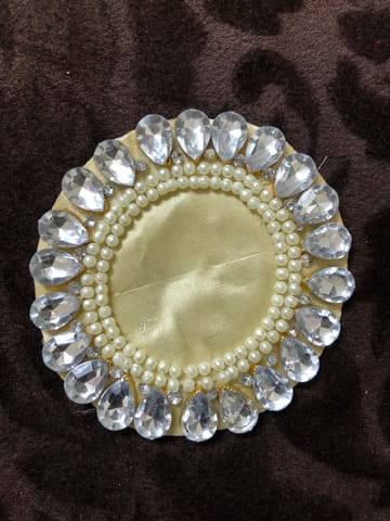 Handcrafted diamond circle rangoli patch