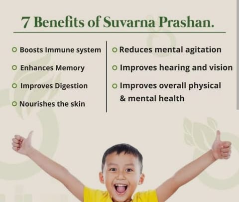 Suvarna Prashan –  Ayurvedic Immunity Booster for Kids - once in a month on Pushya Nakshatra.