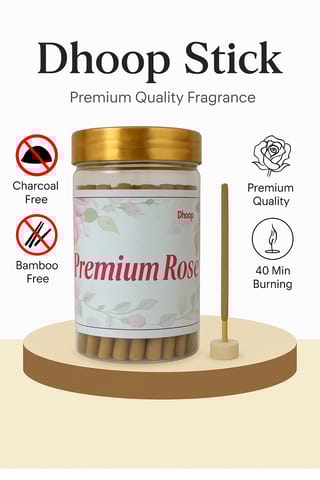 Premium Rose Dhoop Sticks