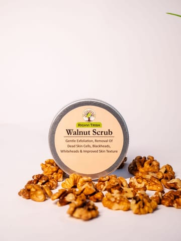 Righvi Trish Walnut Scrub – Natural Exfoliator for Smooth, Clear & Radiant Skin (50gm)