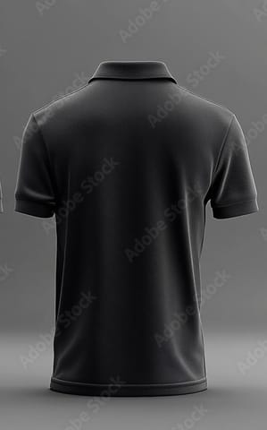Men's Solid Black Polo T-Shirt