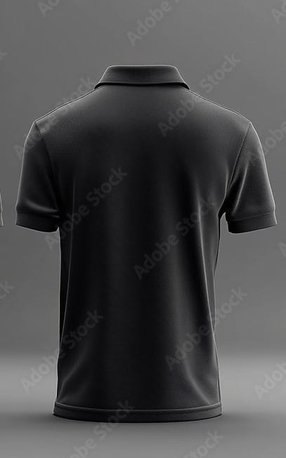 Men's Solid Black Polo T-Shirt