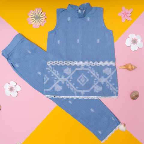 Sky Bloom Kurti Set