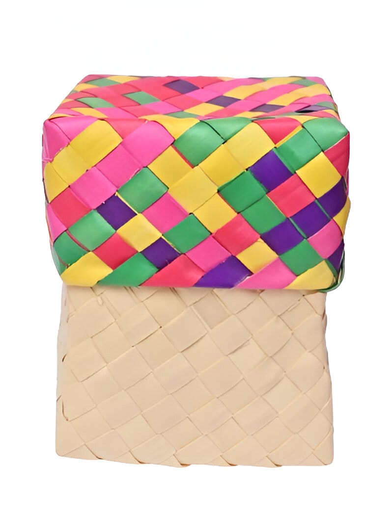 Palm Leaf Multicolour Lid Gift Box – Eco-Friendly Handmade Packaging