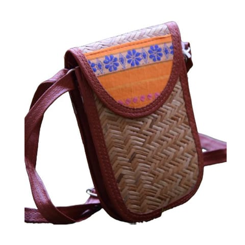 Sheetalpati Handwoven Handy Sling Bag – Lightweight & Stylish Mobile Pouch