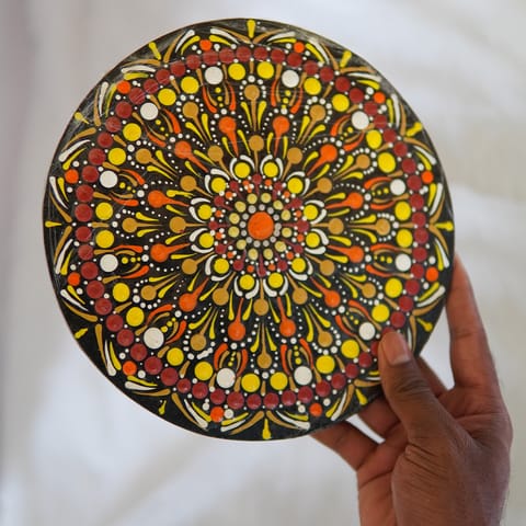 Hand painted mandala wall and table decor