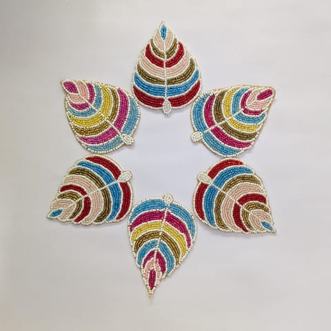 Multicoloured Leaf Rangoli Patch
