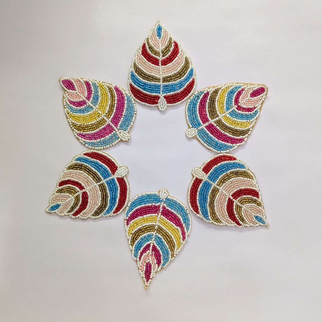 Multicoloured Leaf Rangoli Patch