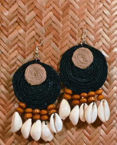 Jute boho earrings