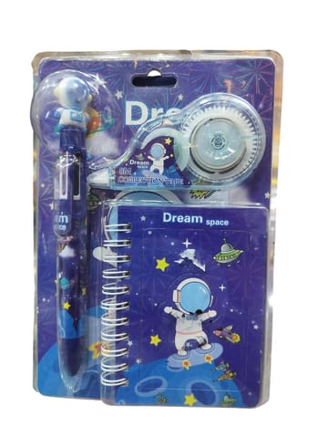 Dream Space Stationery Gift Set – Pen, Notebook & Correction Tape