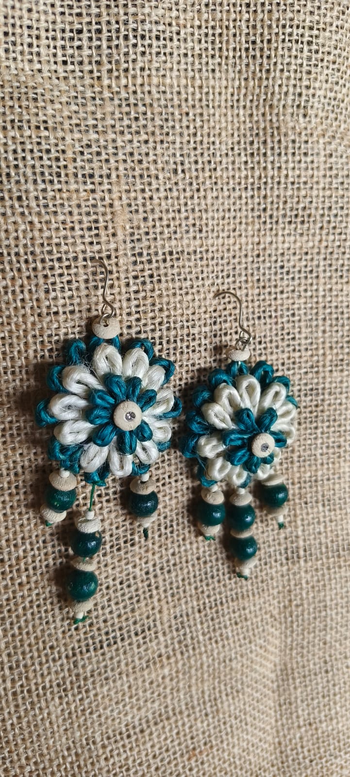 jute flower Earring