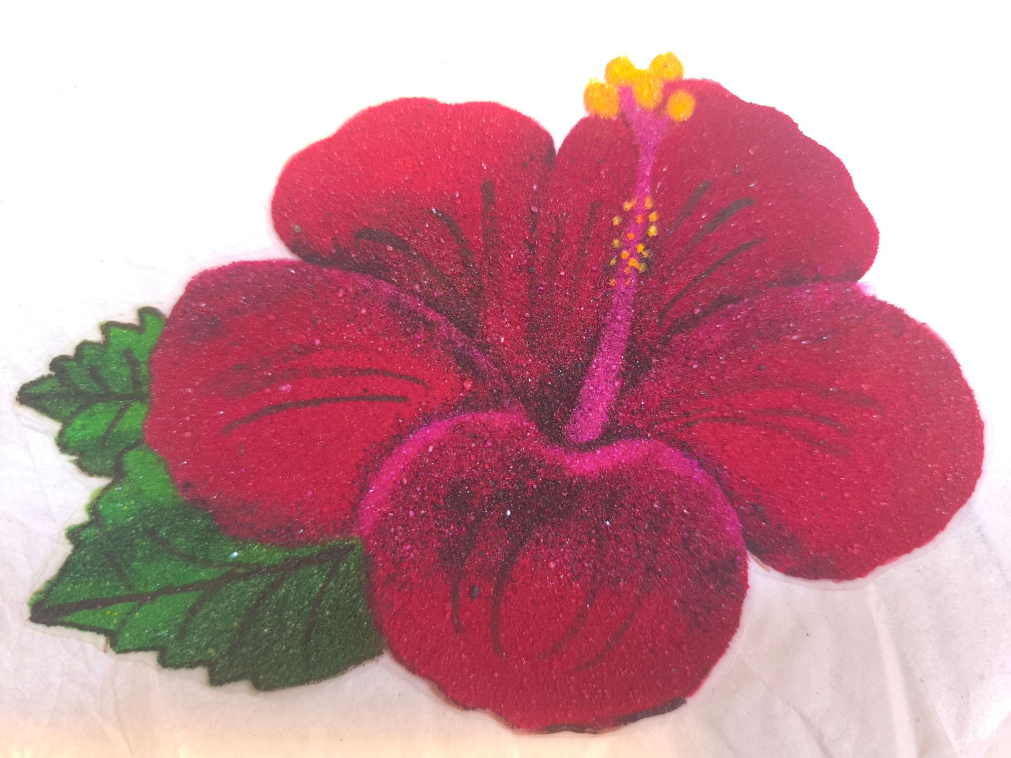 Jaswand ready rangoli pair